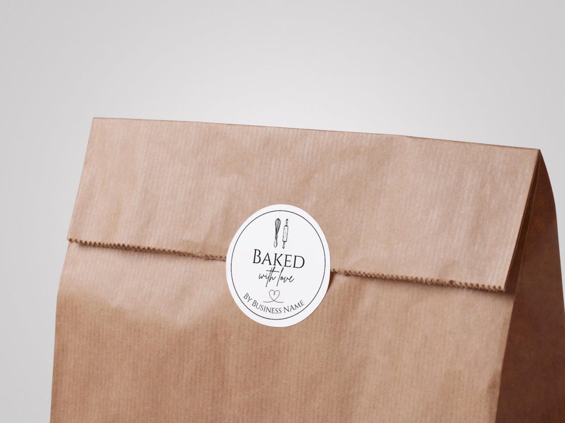 Bakery Sticker Template, Personalized Bakery Stickers for Packaging ...