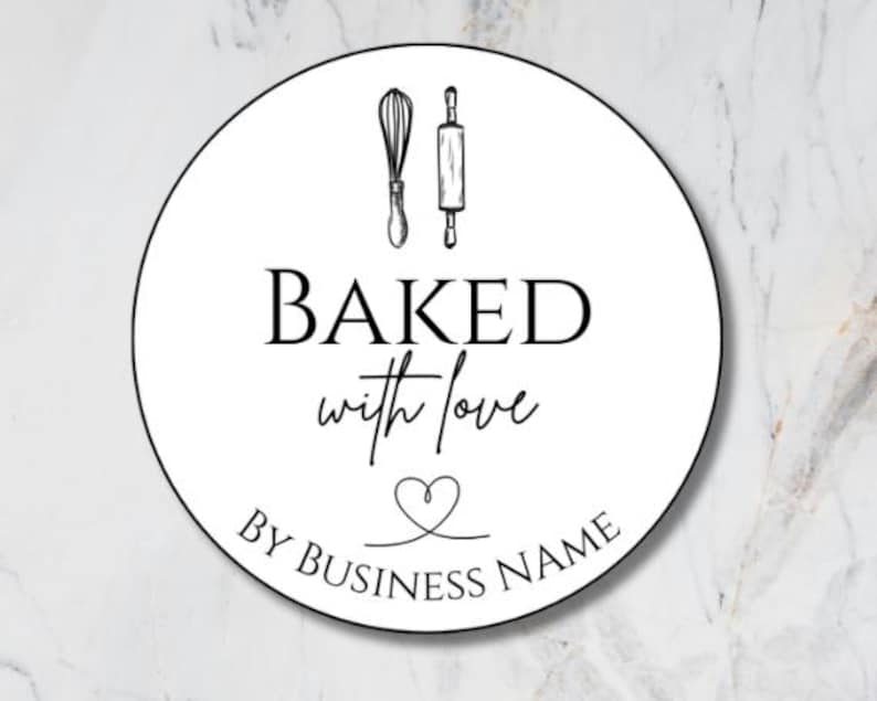 Backen Sticker Bakery Sticker Template, Personalized Bakery Stickers for Packaging ...