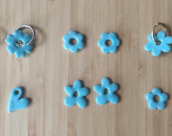 Pendientes intercambiables de arcilla polimérica, joyería artesanal, regalo para mujer - Colección "Susurros del Cielo"