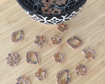 Pendientes intercambiables de arcilla polimérica, joyería artesanal, regalo para mujer - Colección "Marrakech"