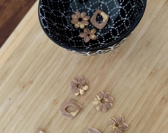 Pendientes intercambiables de arcilla polimérica, joyería hecha a mano, regalo para mujer - Colección "King's Dust"