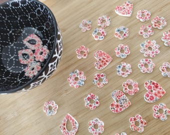 Pendientes intercambiables de arcilla polimérica, joyería artesanal, regalo para mujer - Colección "Primera Primavera"