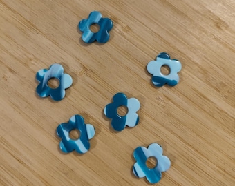 Pendientes intercambiables de arcilla polimérica, joyería artesanal, regalo para mujer - Colección "Atlantis"