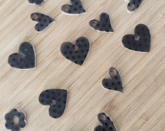 Pendientes intercambiables de arcilla polimérica, joyería hecha a mano, regalo para mujer - Colección "Grunge Bloom"