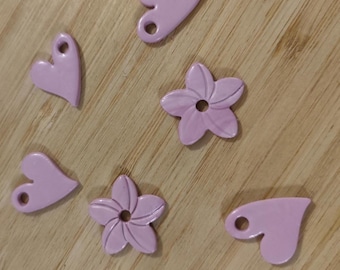 Pendientes intercambiables de arcilla polimérica, joyería hecha a mano, regalo para mujer - Colección "Primer Amor"