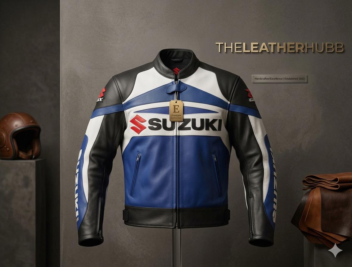 White and Blue Jacket Suzuki - Etsy