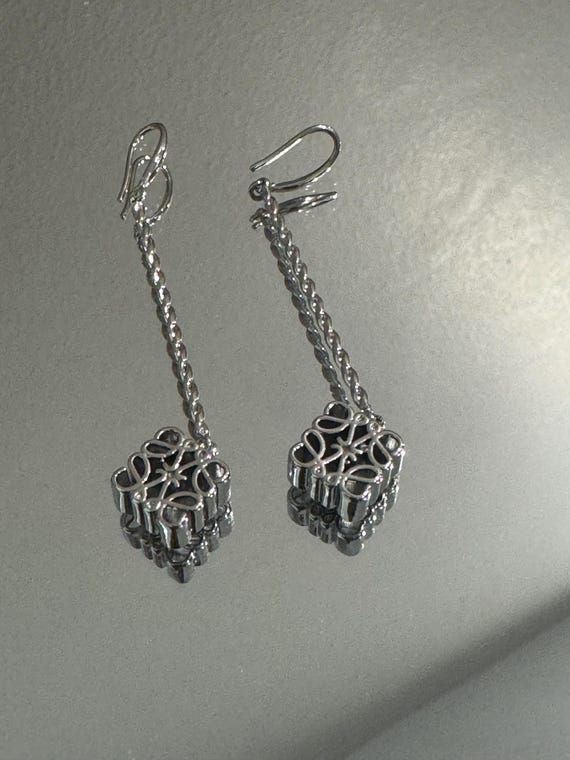 Silver earrings Loewe inspired - image 1