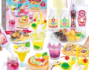 Set di 12 giocattoli alimentari in miniatura, fai da te, in resina, NON commestibili, set di cibo da cucina in miniatura per bambini dagli 8 ai 13 anni, compleanno per ragazze