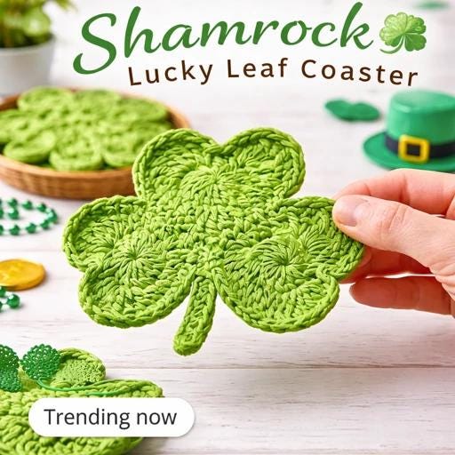 Flat Four-Leaf Clover Motif