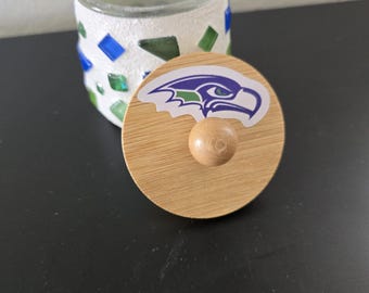 Blue and Green Seahawks Inspired Mosaic Trinket Jar (29)