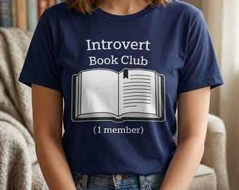 Introvert Book Club Shirt | Introvert Shirt | Book Lover Graphic Tee | Cozy Homebody Tee | Book Lover Gift | Bibliophile Gift
