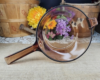 Vintage Vision Corning USA Amber 2.5L Saucepot- No lid