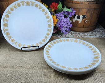 Vintage Corelle Butterfly Gold- Dinner Plates 10 1/4" USA- Set of 6