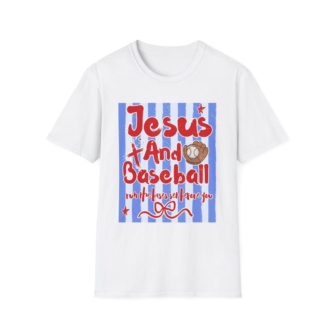 Jesus and Baseball T-shirt - Etsy