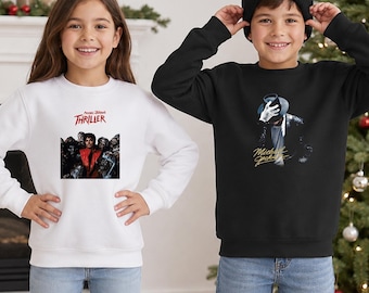 Iconic Michael Jackson Sweatshirt for Adult Women, Men and Youths for Halloween Parties and Thriller Zombie Dance Fans