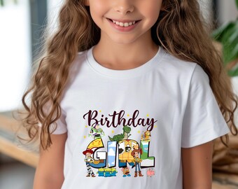 Toy Story 5th Birthday Girl Shirt, Jessie Buzz 5T Kids Tee, Girls Birthday Outfit
