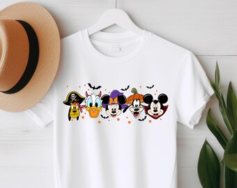 Disney Halloween Shirt for Kids, Mickey Minnie Costume Tee, Sibling Matching Halloween Outfit, Baby Toddler Youth Trick or Treat T-Shirt