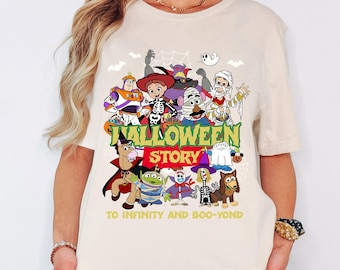 Toy Story Halloween Shirt, Pixar Character Costume Tee, Woody Jessie Buzz Spooky Disneyworld Top, To Infinity and Boo-yond