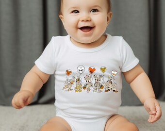 Disney Halloween Baby Onesie, Mickey Minnie Trick or Treat Bodysuit, Baby Boy First Halloween Outfit