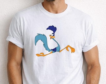 Fast Desert Bird Shirt for Kids and Adults, Retro Tee, Funny Cartoon T-Shirt and Baby Onesie