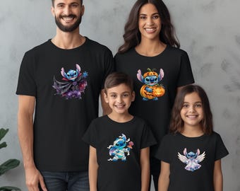 Ghost Stitch Shirt, Cute Witch Vampire Skeleton Halloween Tee, Magical Spooky Ghost Design for Girls Kids and Women