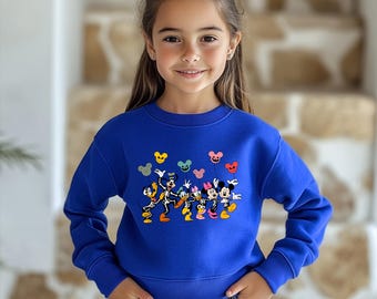 Tween Girls Disney Halloween Hoodie, Colorful Skeleton Sweatshirt, Cute Spooky Youth Fall Top, Teen October Birthday Park Outfit