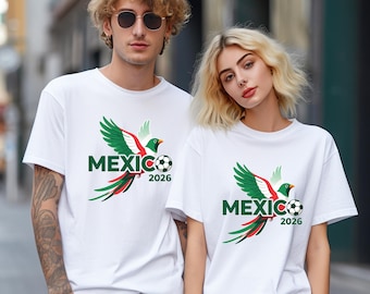 Mexico 2026 Soccer Shirt, Mexican Football Fan Tee, Quetzal Bird Soccer Top, Match Day Apparel, Viva Mexico T-Shirt