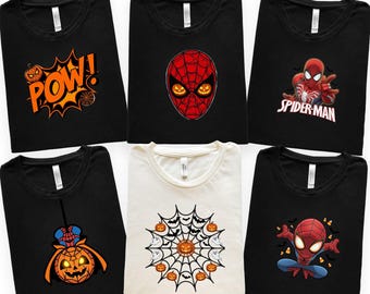 Spider-Man Halloween Shirt for Kids, Boys Superhero Graphic Tee, Trick or Treat Costume T-Shirt for Toddler and Youth Fans