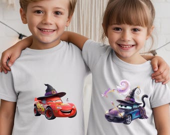 Lightning McQueen Halloween Shirt for Kids and Youth, Sally Mater Spooky Tee, Sibling Trick or Treat Sweatshirt, October Party Outfit