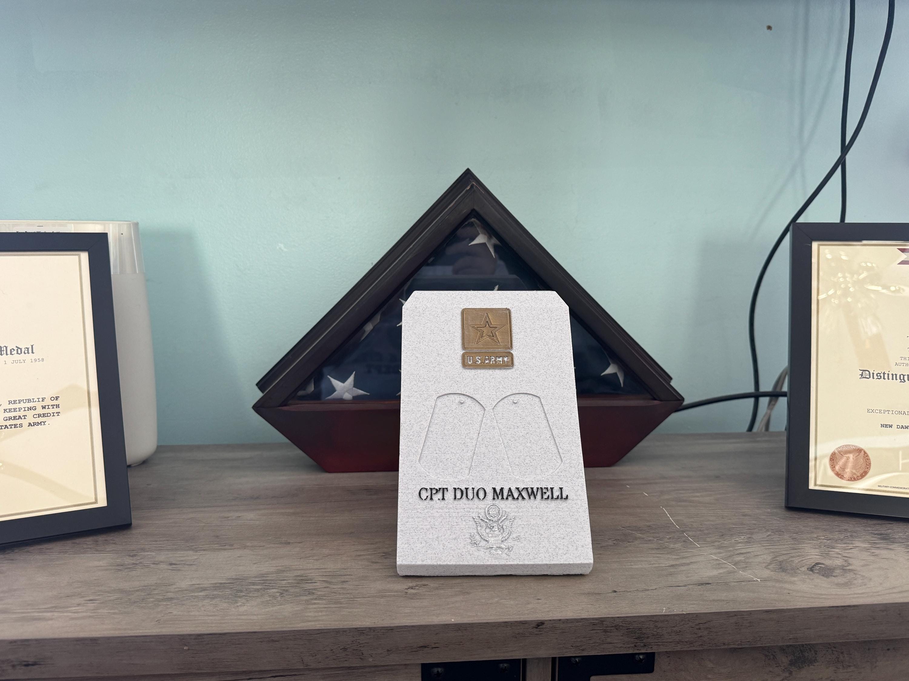 Dog Tag Display In Store Personalized 3D Printed Dog Tag Display | Veteran Retirement Gift - Etsy