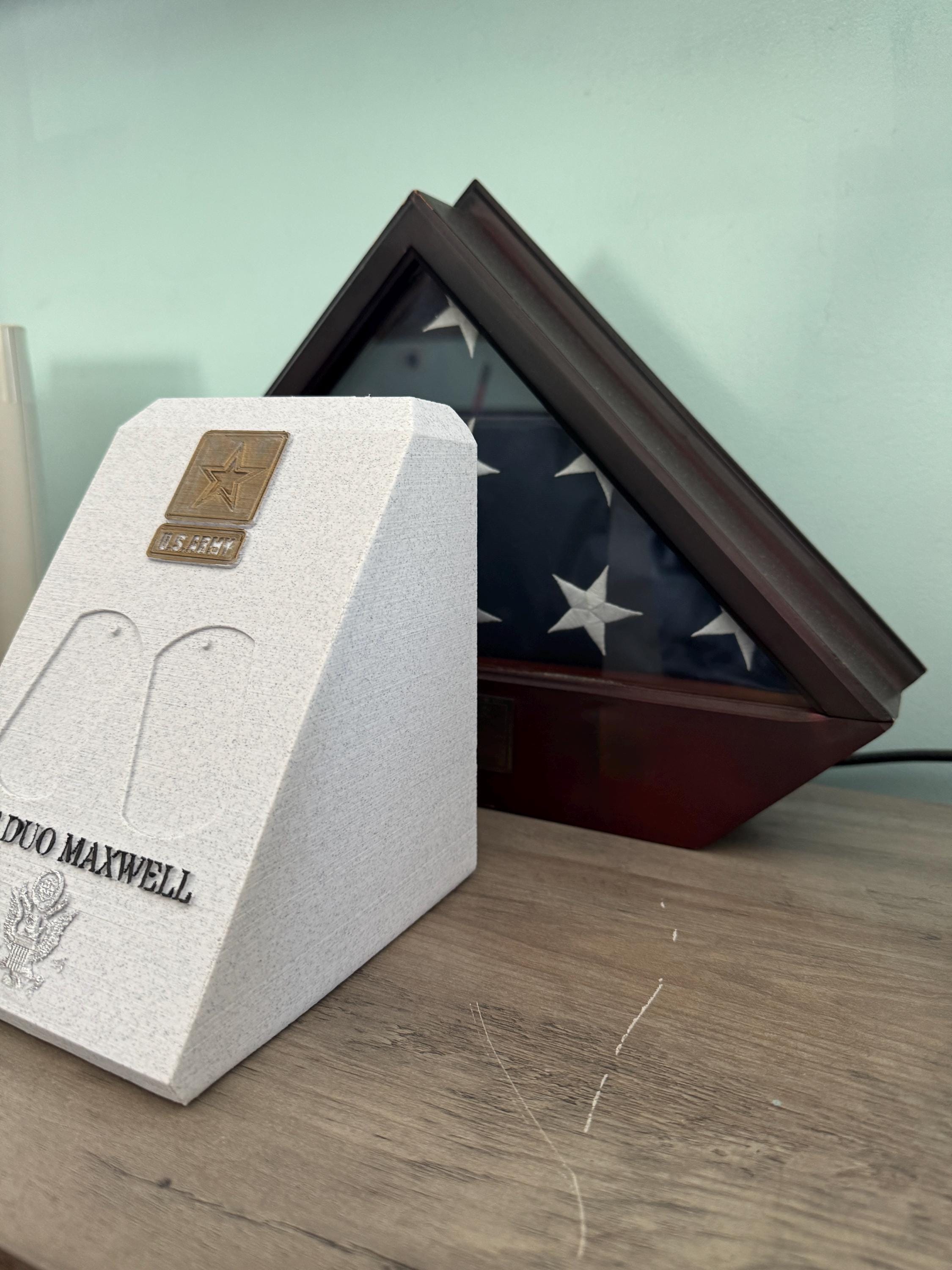 Dog Tag Display In Store Personalized 3D Printed Dog Tag Display | Veteran Retirement Gift - Etsy