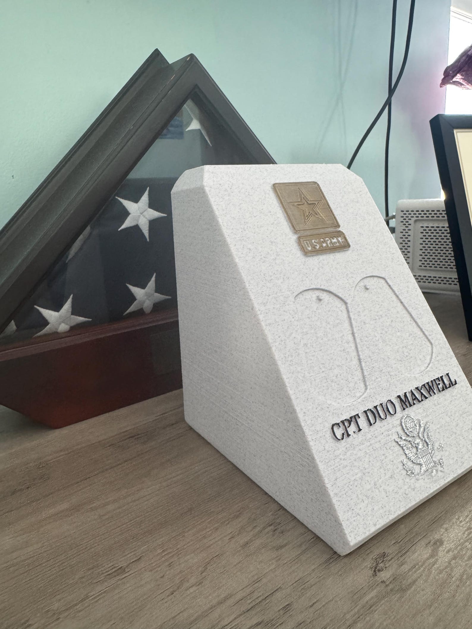 Dog Tag Display In Store Personalized 3D Printed Dog Tag Display | Veteran Retirement Gift - Etsy