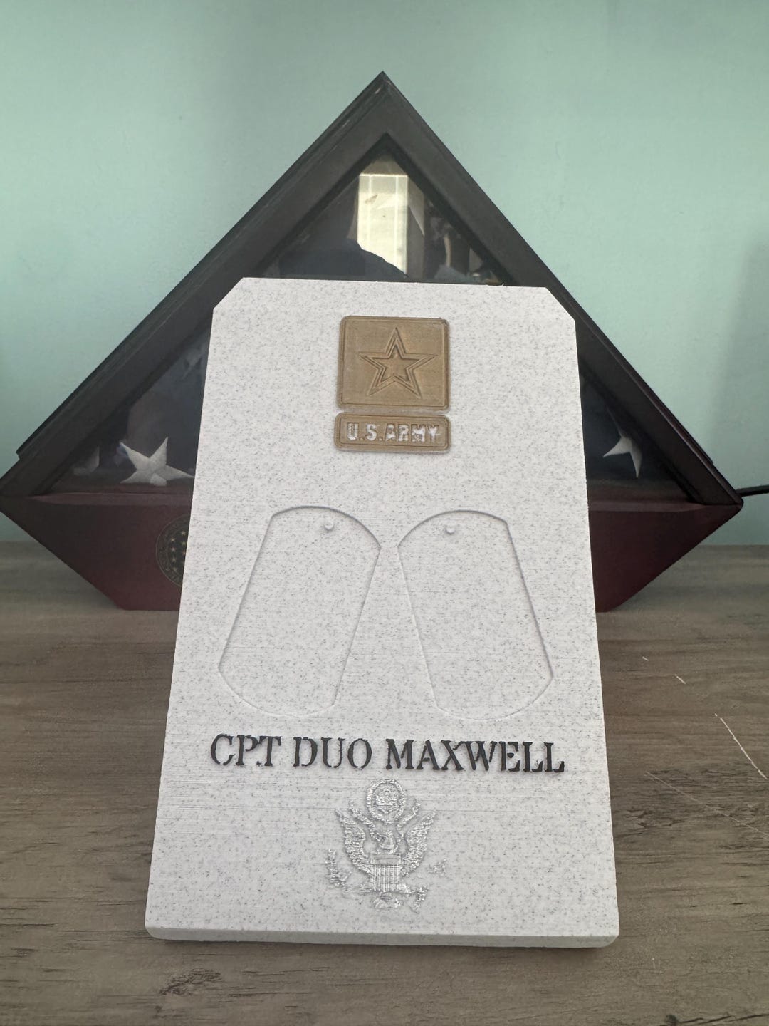 Dog Tag Display In Store Personalized 3D Printed Dog Tag Display | Veteran Retirement Gift - Etsy