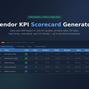 Ferramenta de Avaliação de Fornecedores | Rastreador de Entregas no Prazo e Taxa de Atendimento | Gerador de Relatórios em Excel com Python