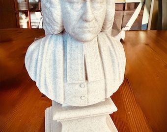George Whitefield Bust – 7.5" Marble-Style Statue, Great Awakening Preacher Sculpture