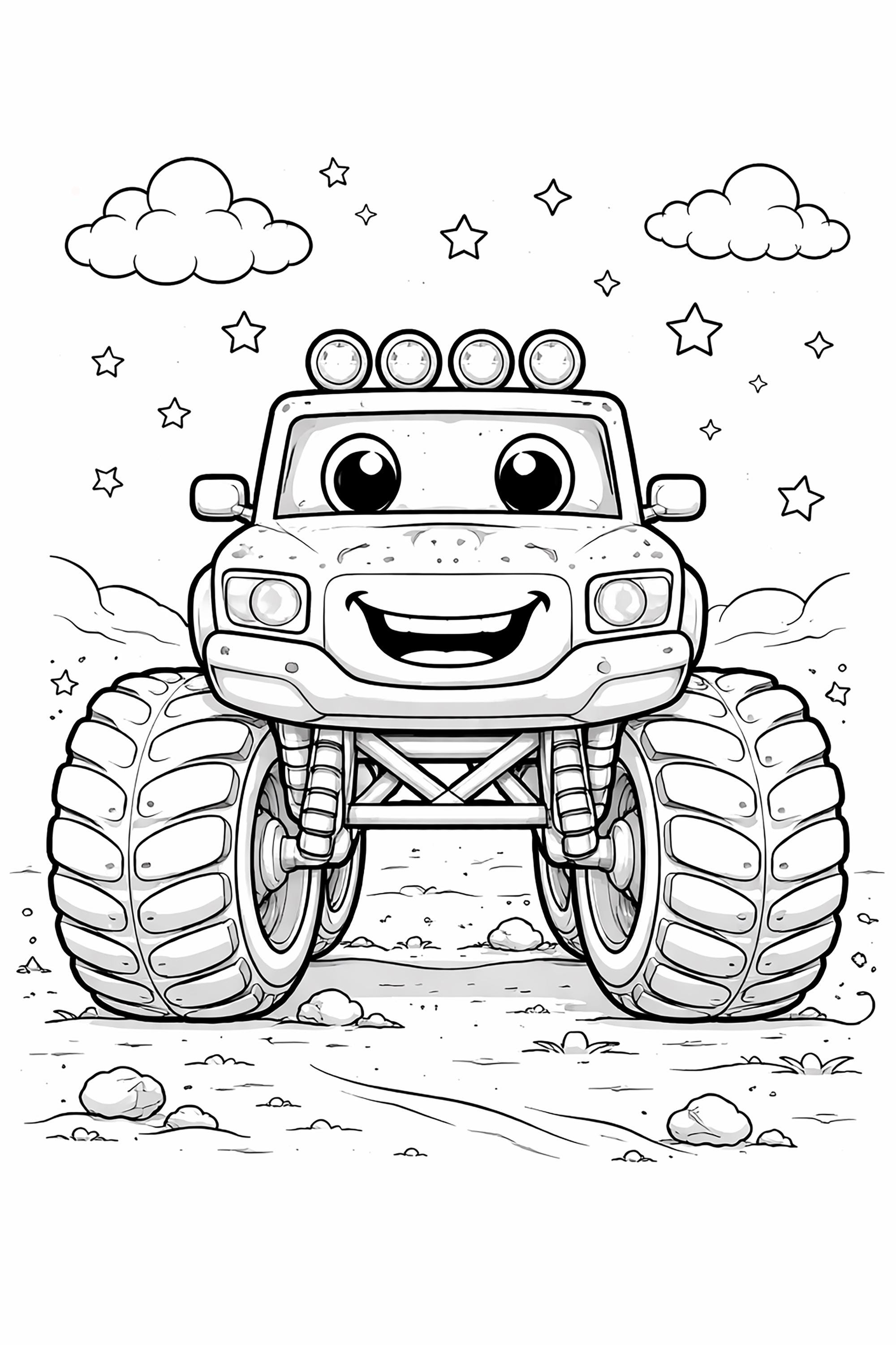 Monster Truck Coloring Pages for Kids | Printable Truck Coloring Page ...