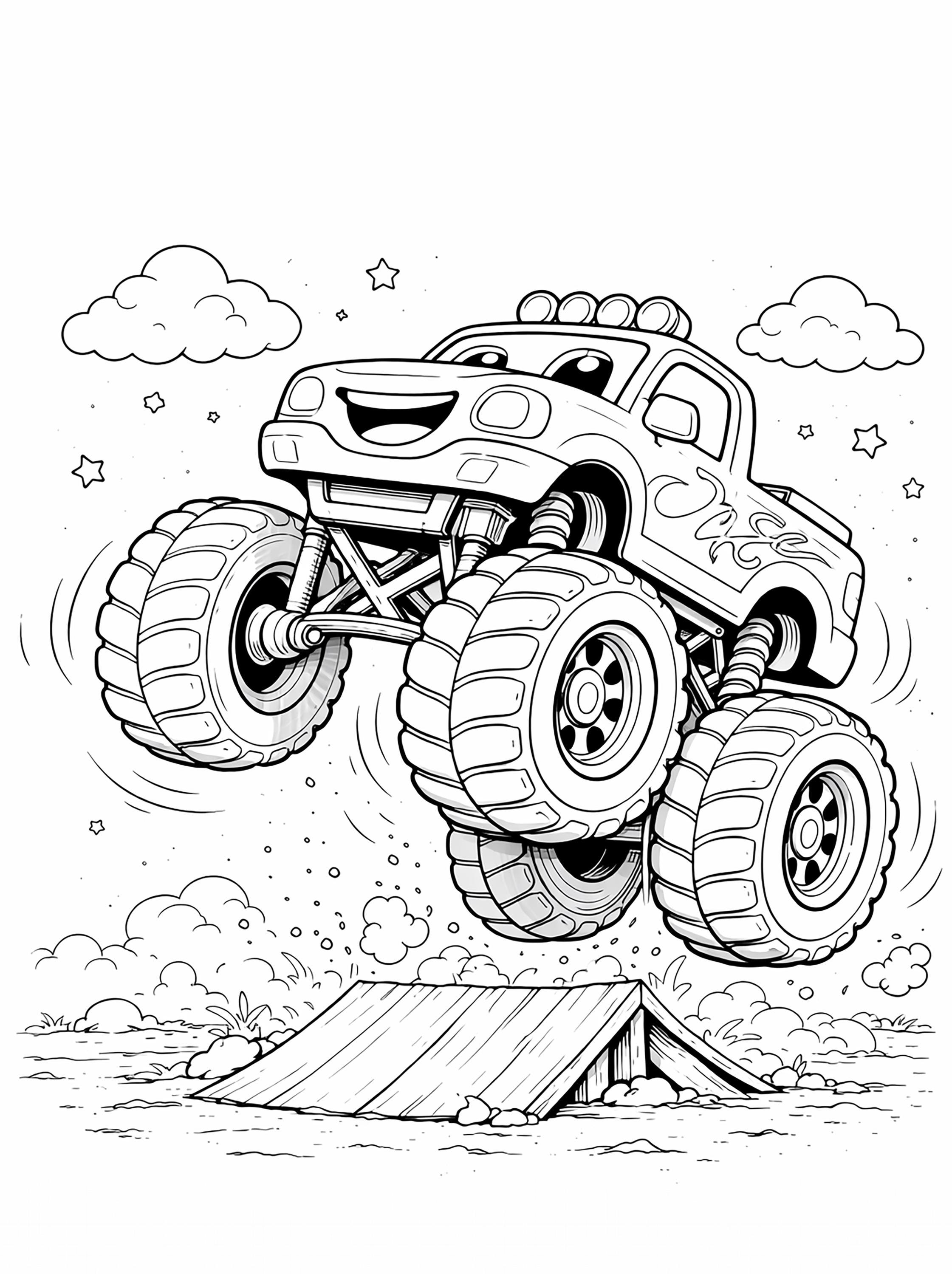 Monster Truck Coloring Pages for Kids | Printable Truck Coloring Page ...