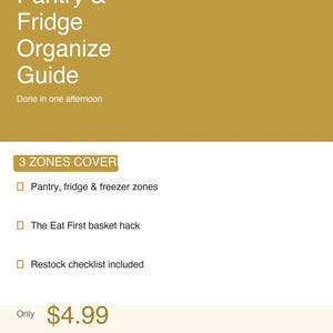 Guía para organizar la despensa, el frigorífico y el congelador, lista para ordenar la cocina (PDF)