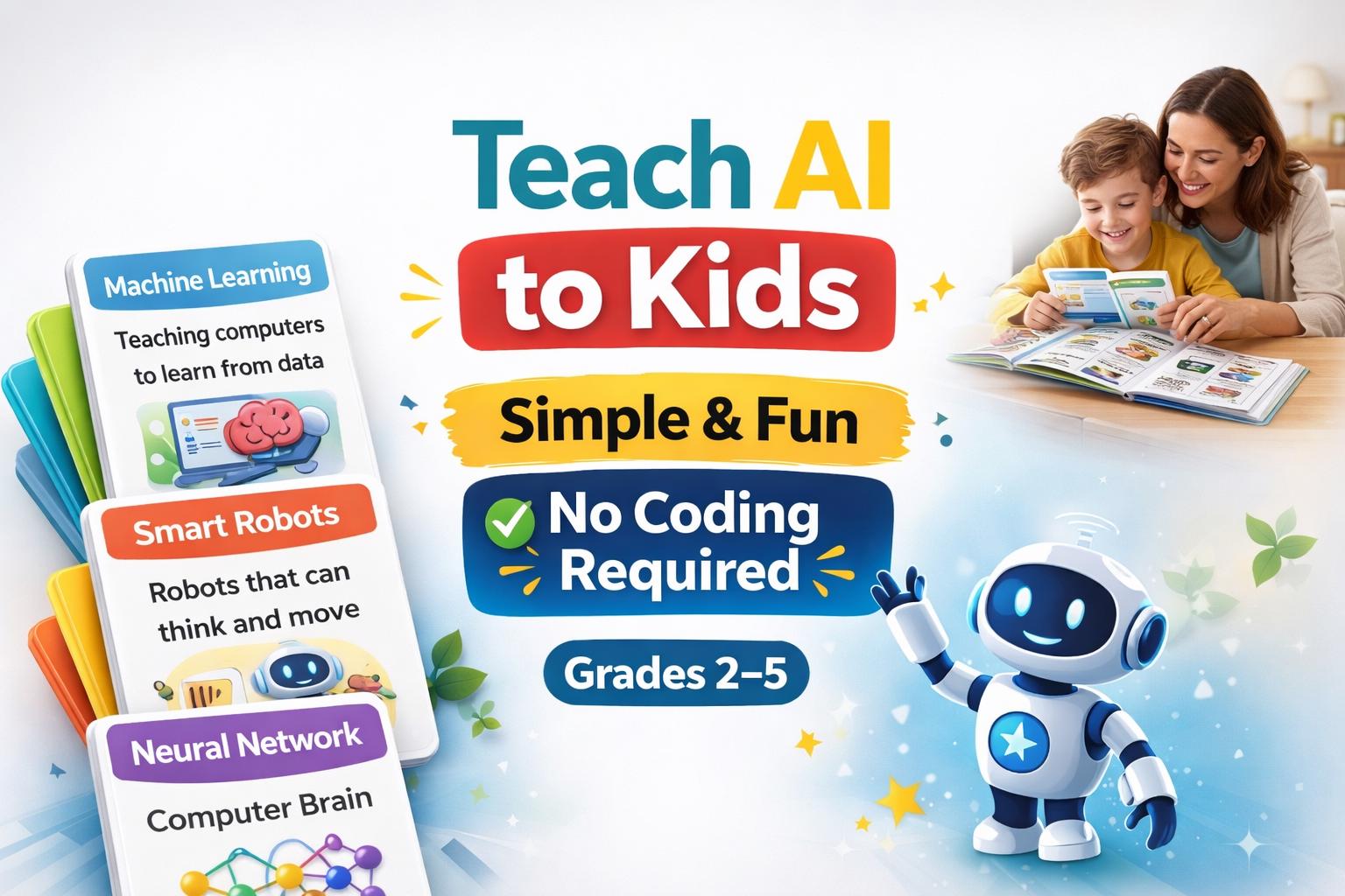 Teach Kids AI Easily | Homeschool STEM Flashcards | Printable Learning ...