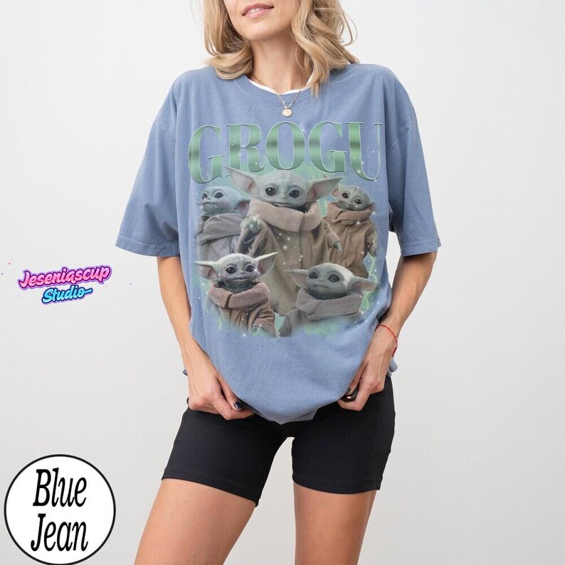 Disneyland StarWars Grogu Comfort Colors Shirt, Disneyland Baby Yoda Tee, Retro Sci-Fi Graphic Tee, Mandalorian Gift Shirt, Cute Fan Tee image 6