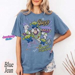 Vintage Buzz Lightyear To Infinity And Beyond Shirt, Retro Toy Story Alien Pixar Tee, Space Ranger, Disneyland Family Trip Matching image 6
