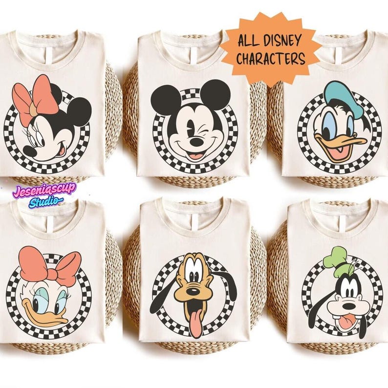 Retro Disneyland Trip T-shirt, Mickey and Friends Tees, Disneyland Family Vacation Shirt, Disneyland All Characters Shirt image 1