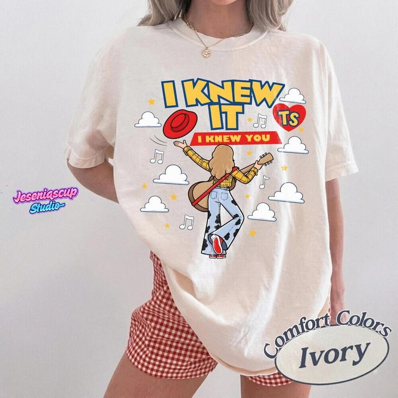 Comfort Colors I Knew It I Knew You Shirt, TS 2026 Tshirt for Fan, Toy Story 5 Movie 2026, Toy Story Song Inspired Tshirt bild 2