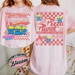 Comfort Colors Pizza Planet Toy Story Shirt, Funny Disneyland Pizza T-shirt, Pizza Planet Tee, Toy Story Family Shirts, Aliens T-Shirt image 3