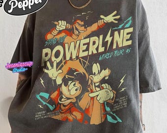 Vintage Disneyland A Goofy Movie Powerline Stand Out World Tour Shirt, Disneyland Family Matching Tee, Magic Kingdom WDW Birthday 2026 Gift