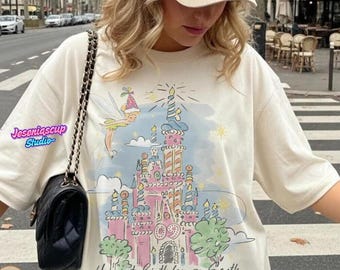 Comfort Colors Happiest Birthday on Earth Magical Castle Shirt, Tinkerbell Birthday Girl Tee, Disneyworld Birthday Matching Trip 2026