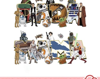Starwars vader moeder familie bijpassende png, Darth Vader Han Solo Leia png, gepersonaliseerde Starwars png, Moederdag, Vaderdag, digitale download