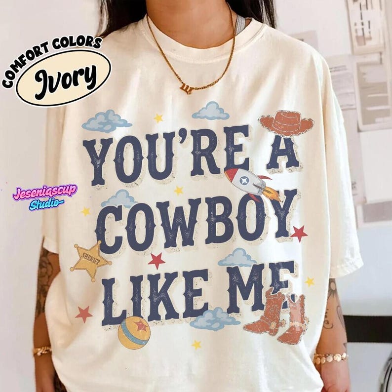 Camiseta vintage de Toy Story, Camiseta "Eres un vaquero como yo", Camiseta de Toy Story 5, Camiseta de viaje familiar a Disneyland WDW, Camiseta de Pixar Fest imagen 1