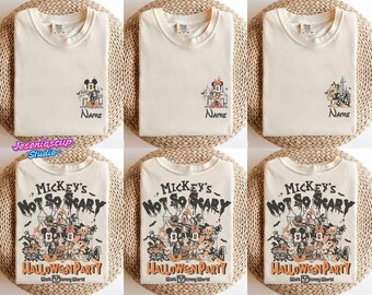 Camiseta de doble cara de la fiesta de Halloween de Mickey (2026) con diseño de esqueleto y colores cómodos, camisetas a juego para el viaje a la fiesta de Halloween de la familia de Disneyland.