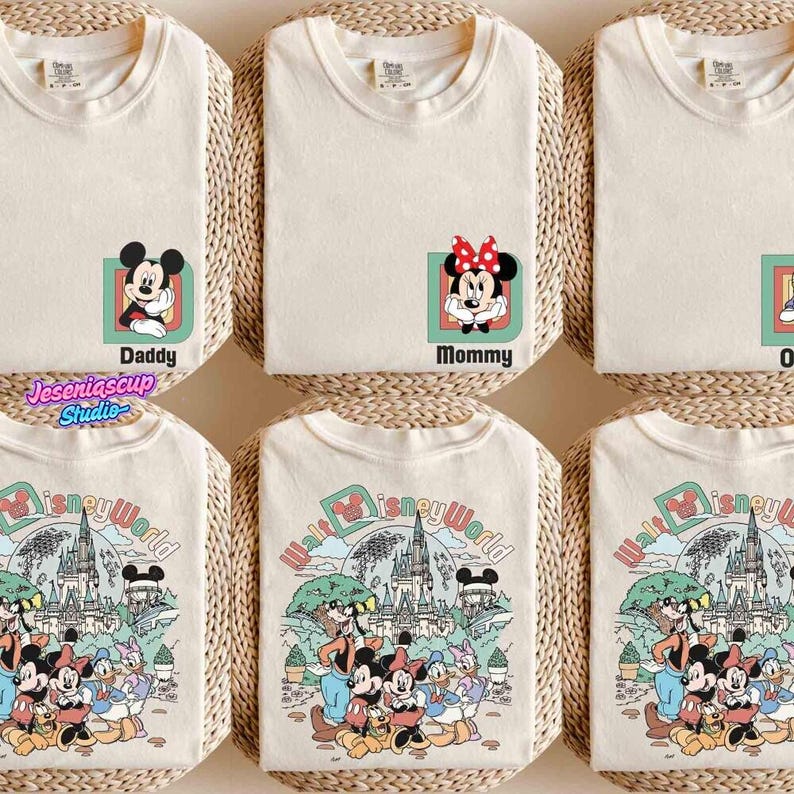 Custom Retro Walt Disneyworld 2 Sides Shirt, Disneyland 2026 Trip Shirt, Mickey And Friends Shirt, Personalized Disneyland Matching Tee image 6